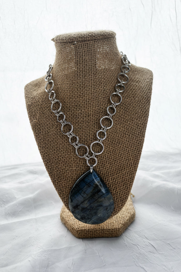 Handmade Labradorite Statement Necklace