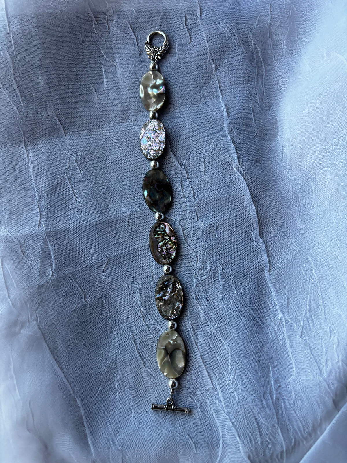 Handmade abalone shell bracelet