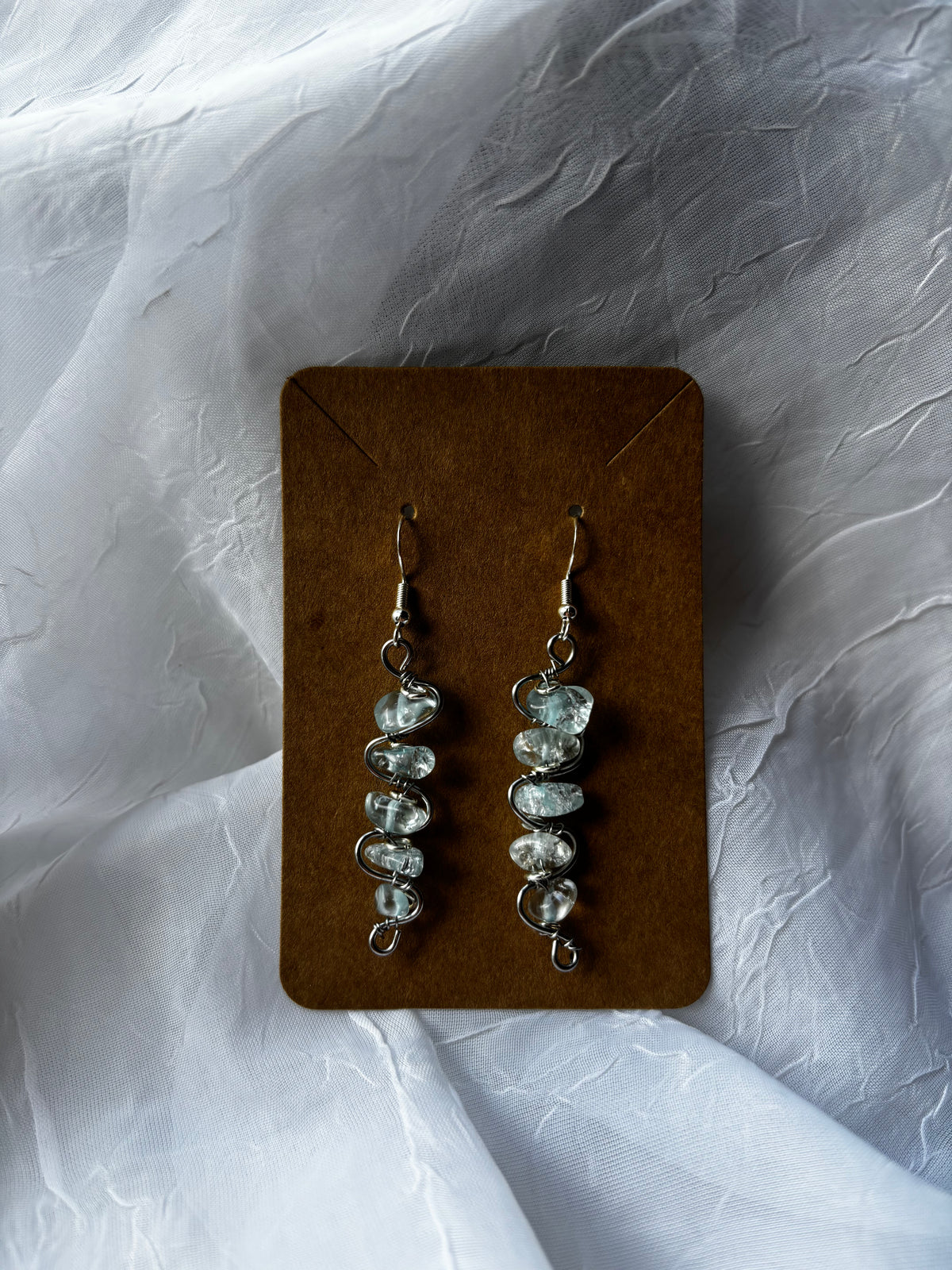 Handmade Crackle Glass Statement Earrings