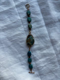 Earth’s Canvas | Handmade Blue-Green Stone Statement Bracelet