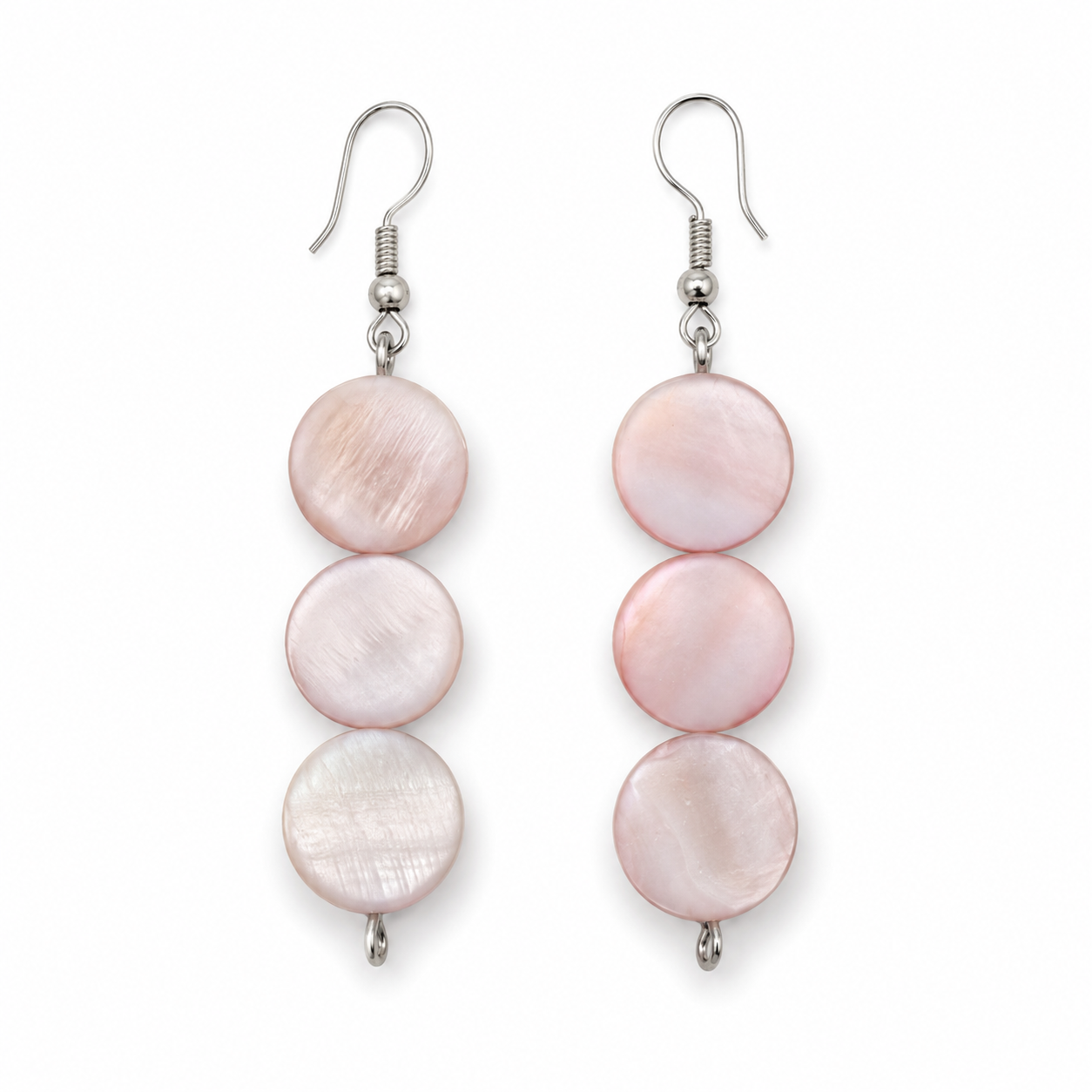 Handmade Pink Stone Earrings