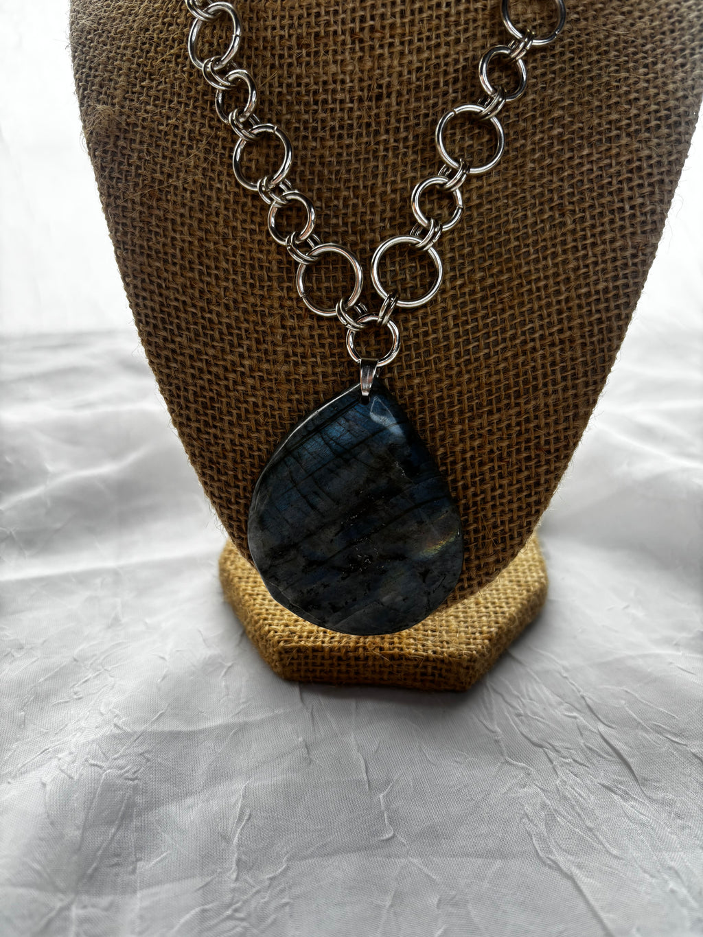 Handmade Labradorite Statement Necklace