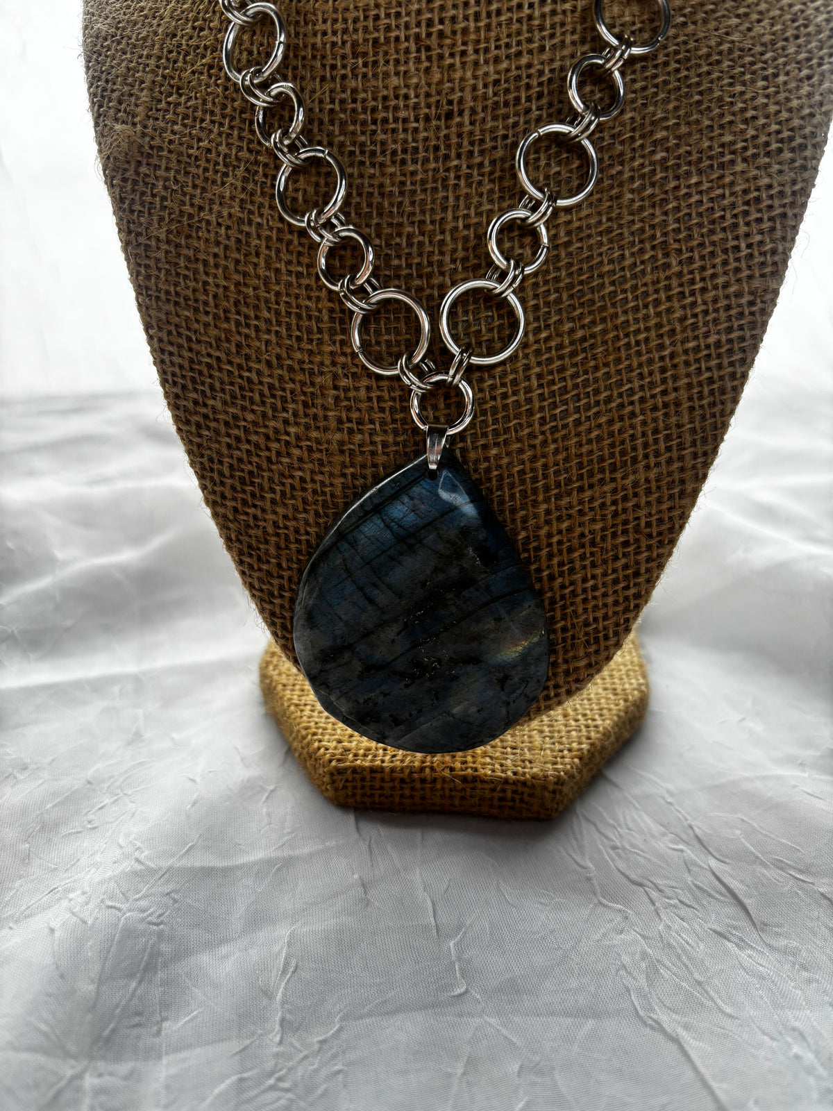 Handmade Labradorite Statement Necklace