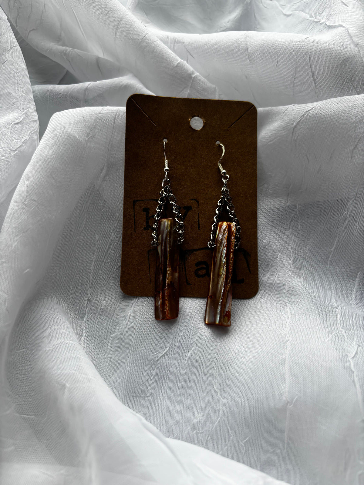 Handmade Rockstar Shell Earrings
