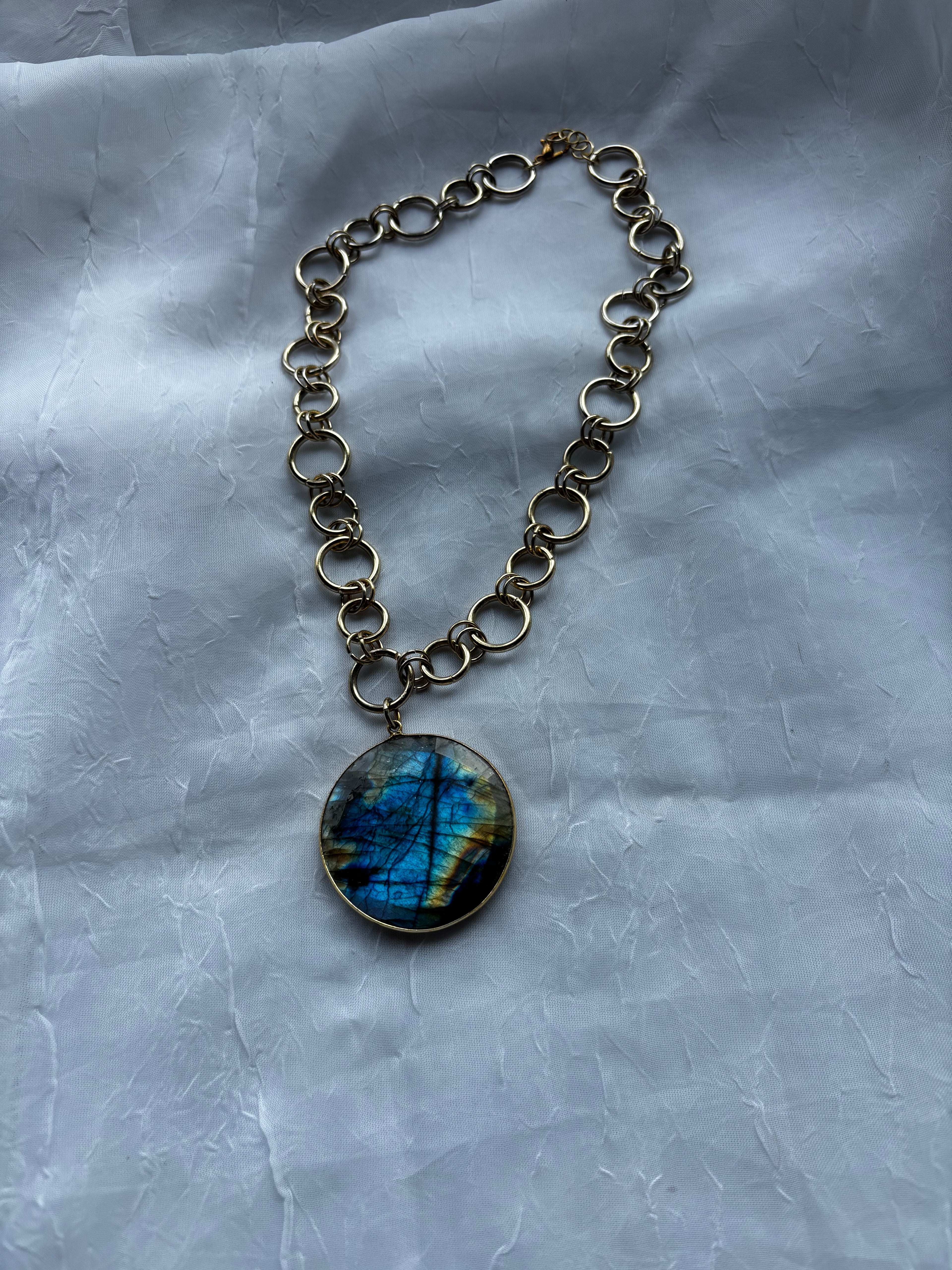 Handmade Labradorite statement Necklace