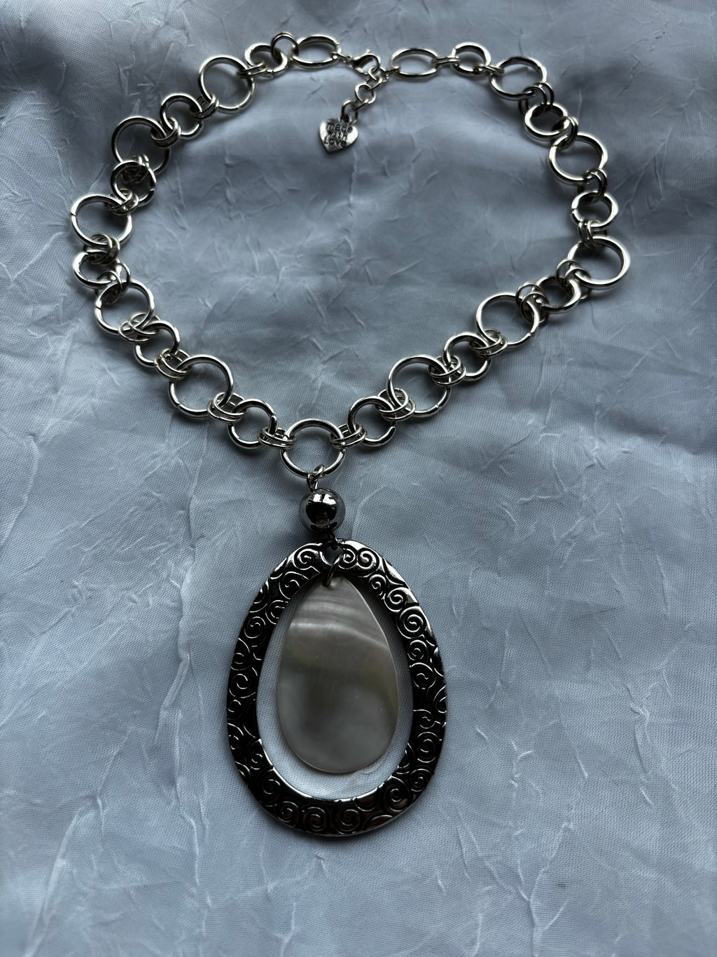 Handmade Mother Of Pearl Statement Necklace