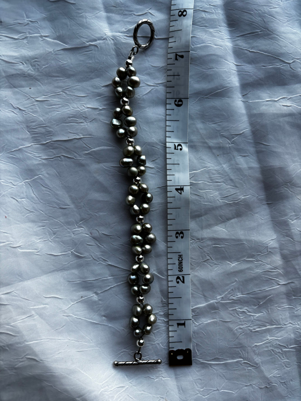 A Little Overgrown | Handmade Green Pearl Cluster Bracelet