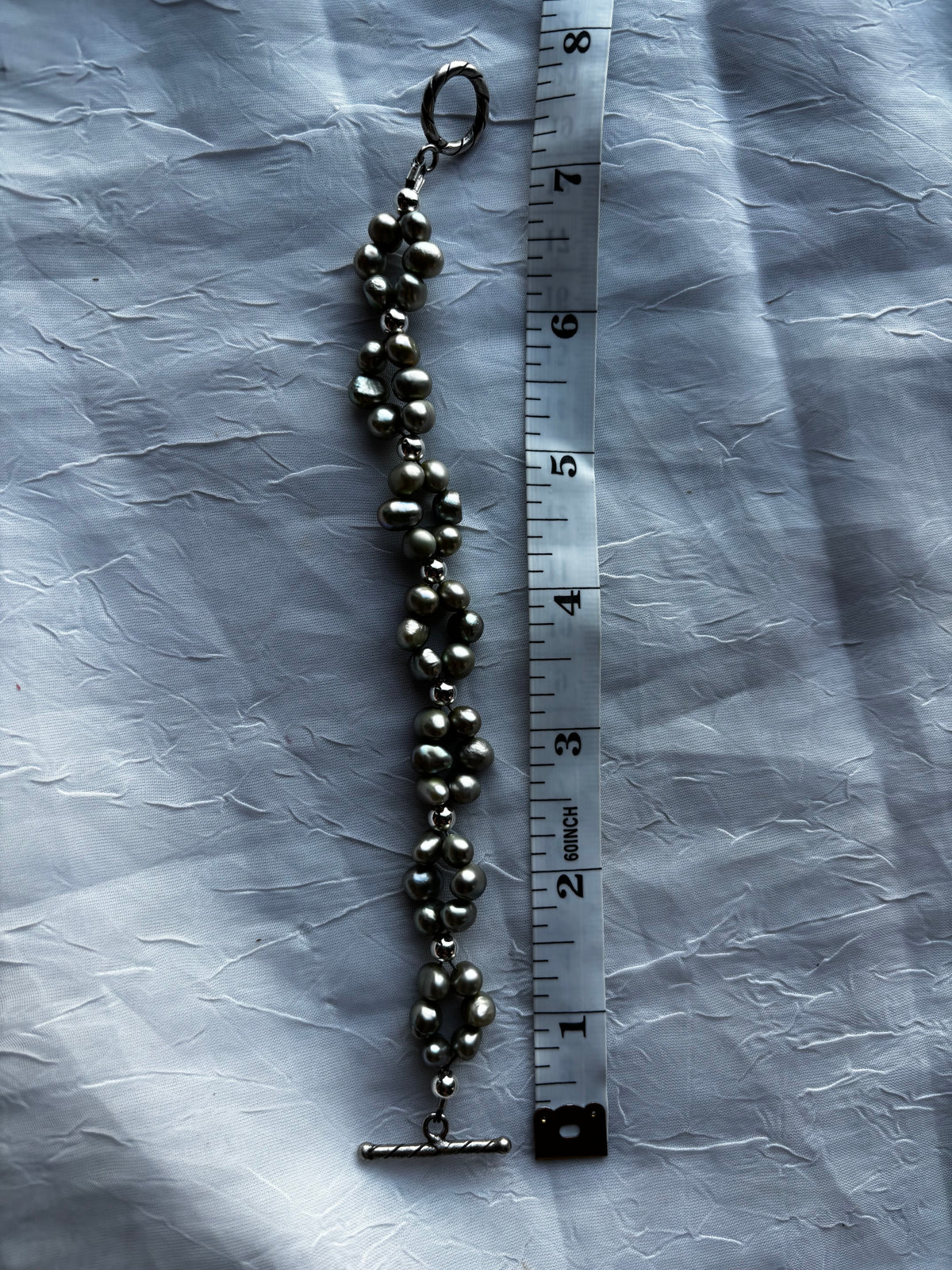 A Little Overgrown | Handmade Green Pearl Cluster Bracelet