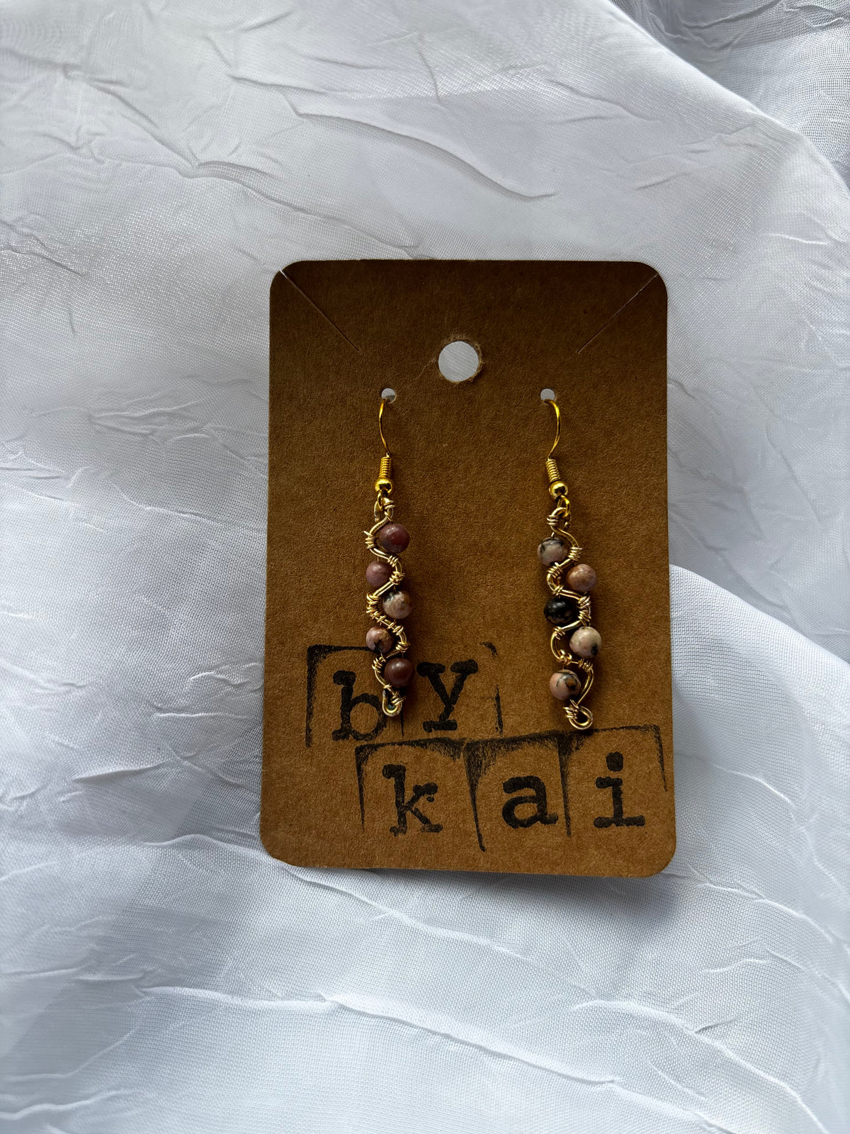 Handmade Rhodonite Earrings