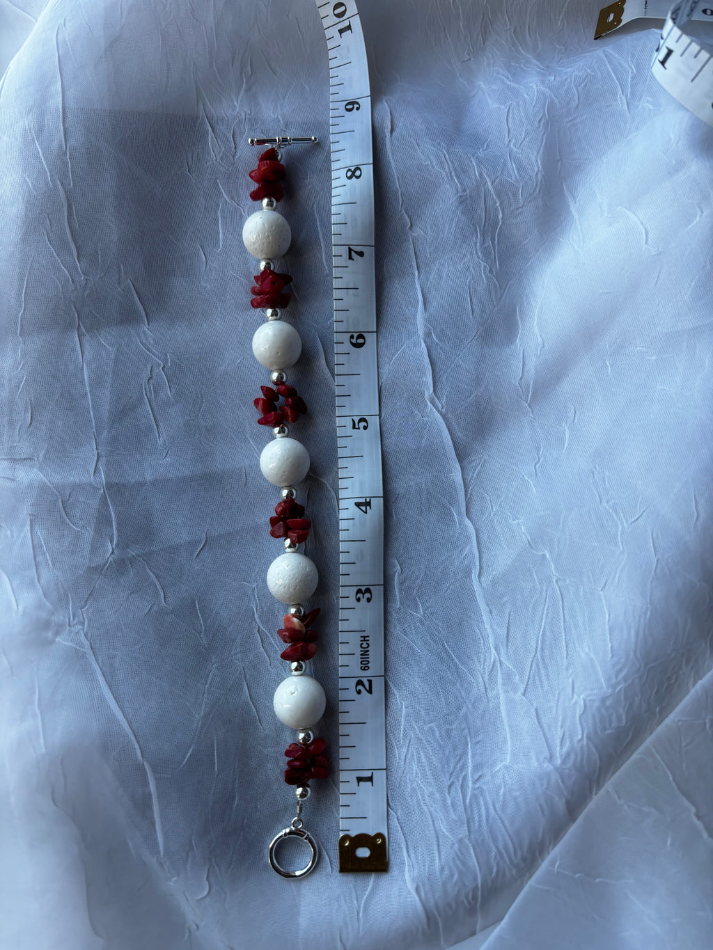 Handmade coral bracelet