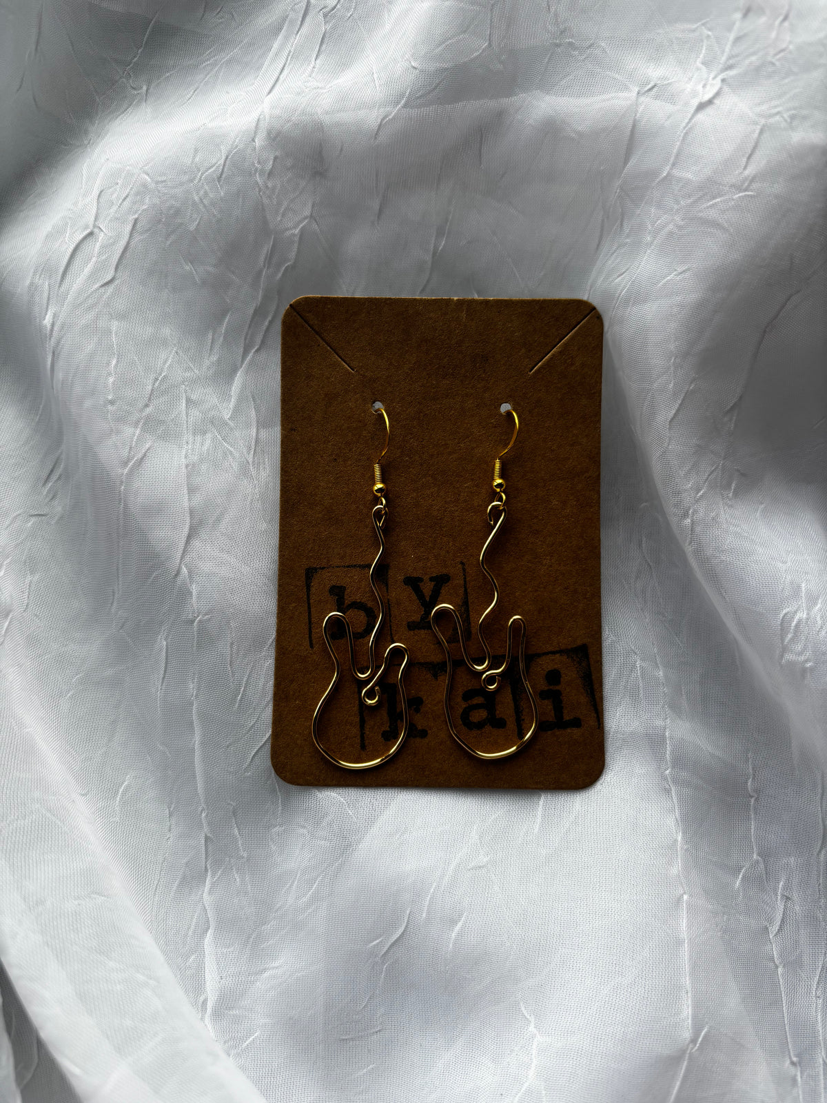 Handmade Guitar Shaped Statement Earrings