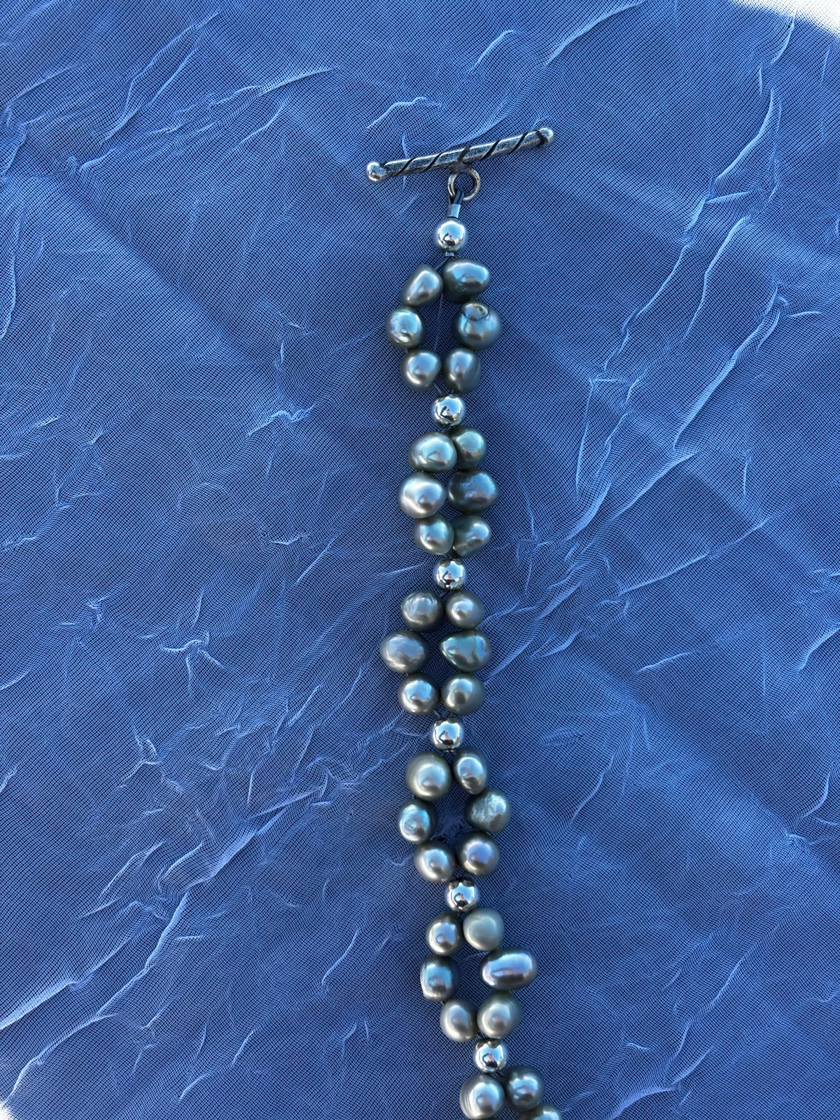A Little Overgrown | Handmade Green Pearl Cluster Bracelet