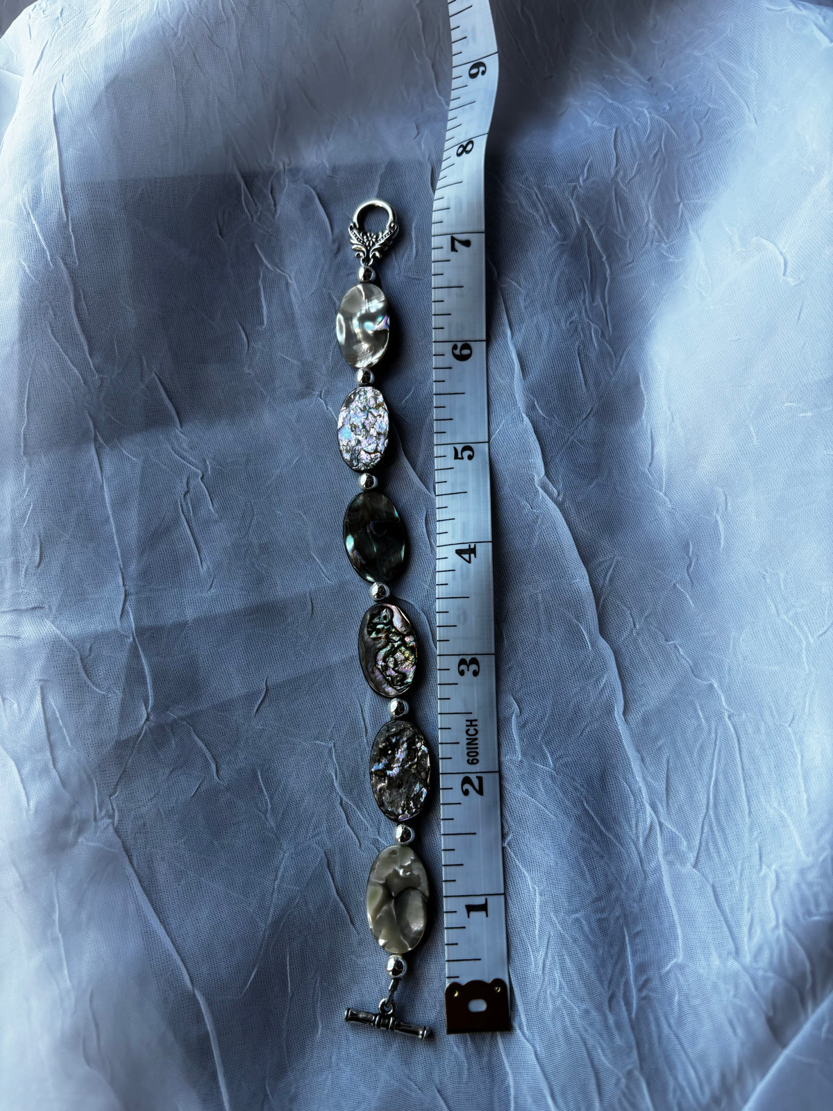 Handmade abalone shell bracelet