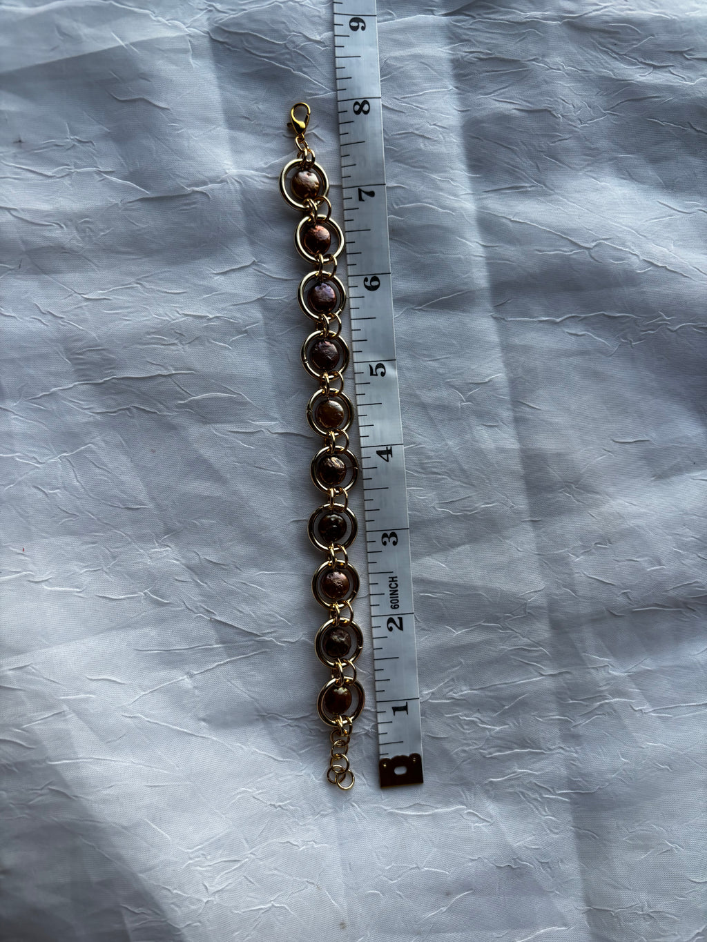 Golden Hour | Bronze Freshwater Pearl & Gold-Tone Bracelet