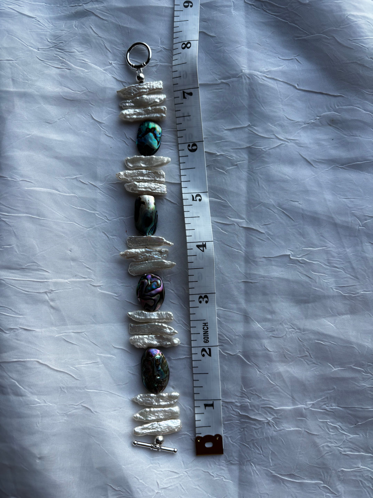 Treasures of the Tide | Handmade Abalone Shell & Pearl Bracelet
