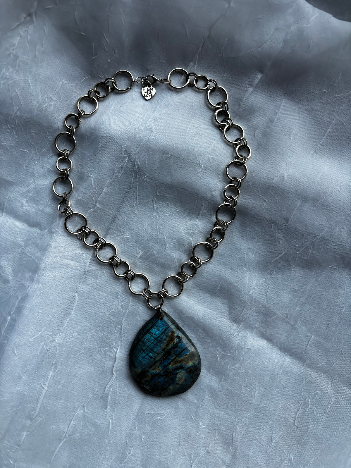 Handmade Labradorite Statement Necklace