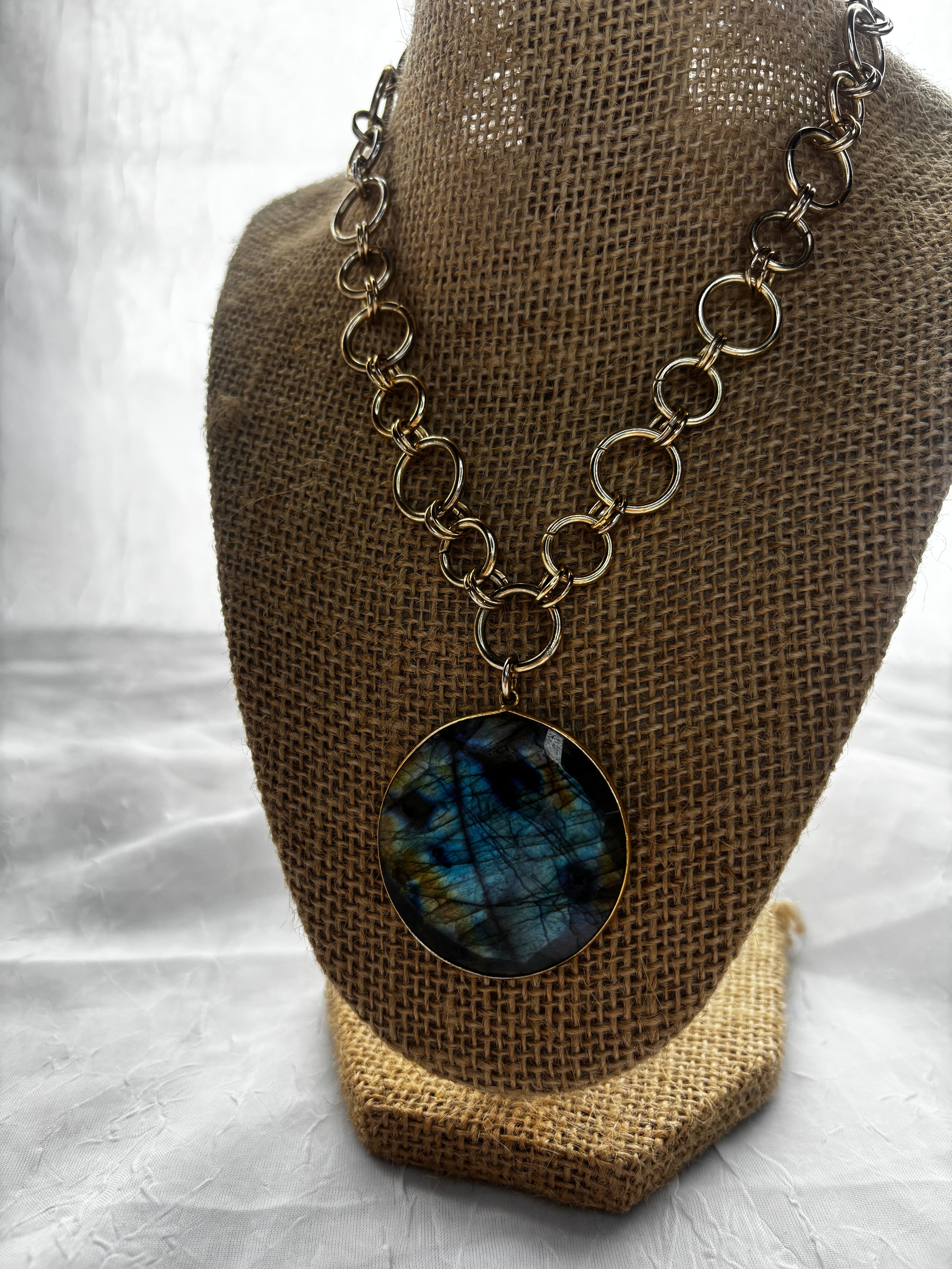 Handmade Labradorite statement Necklace