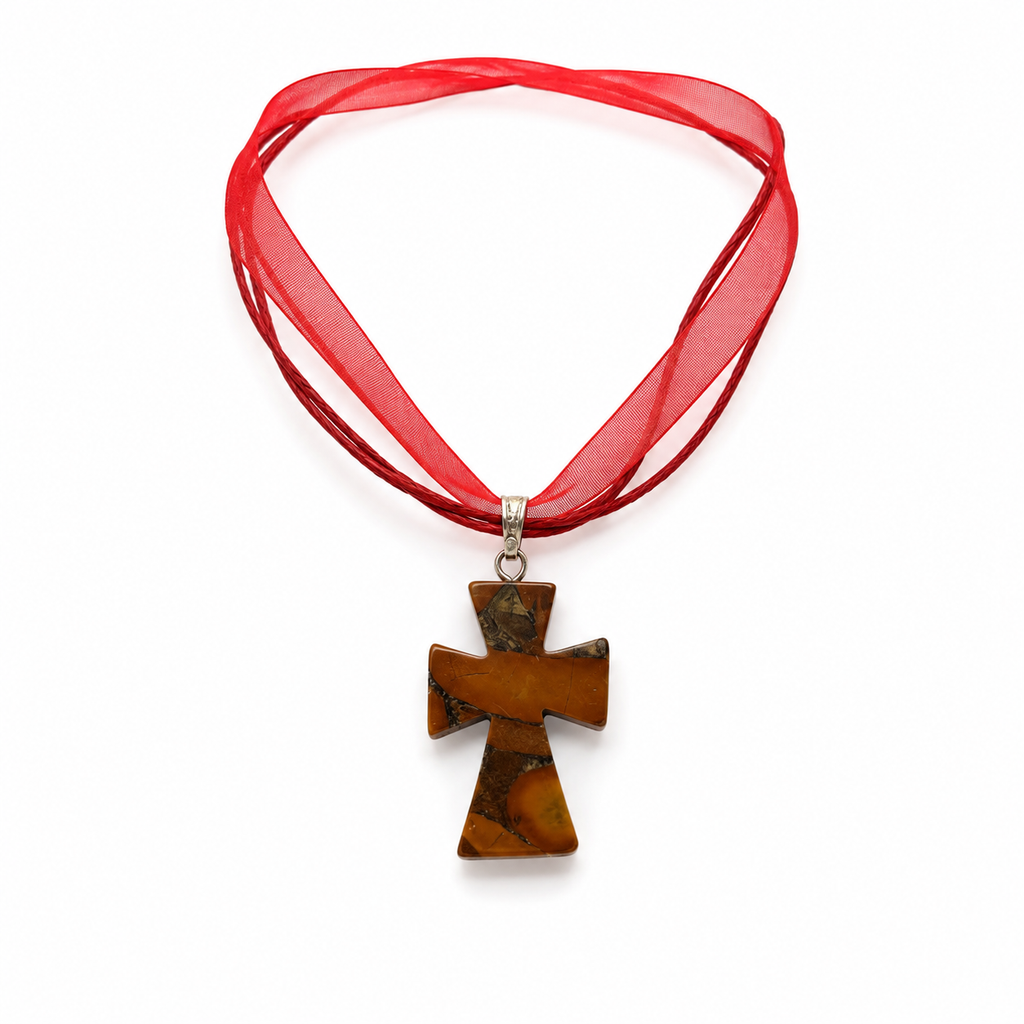Brown Cross Necklace