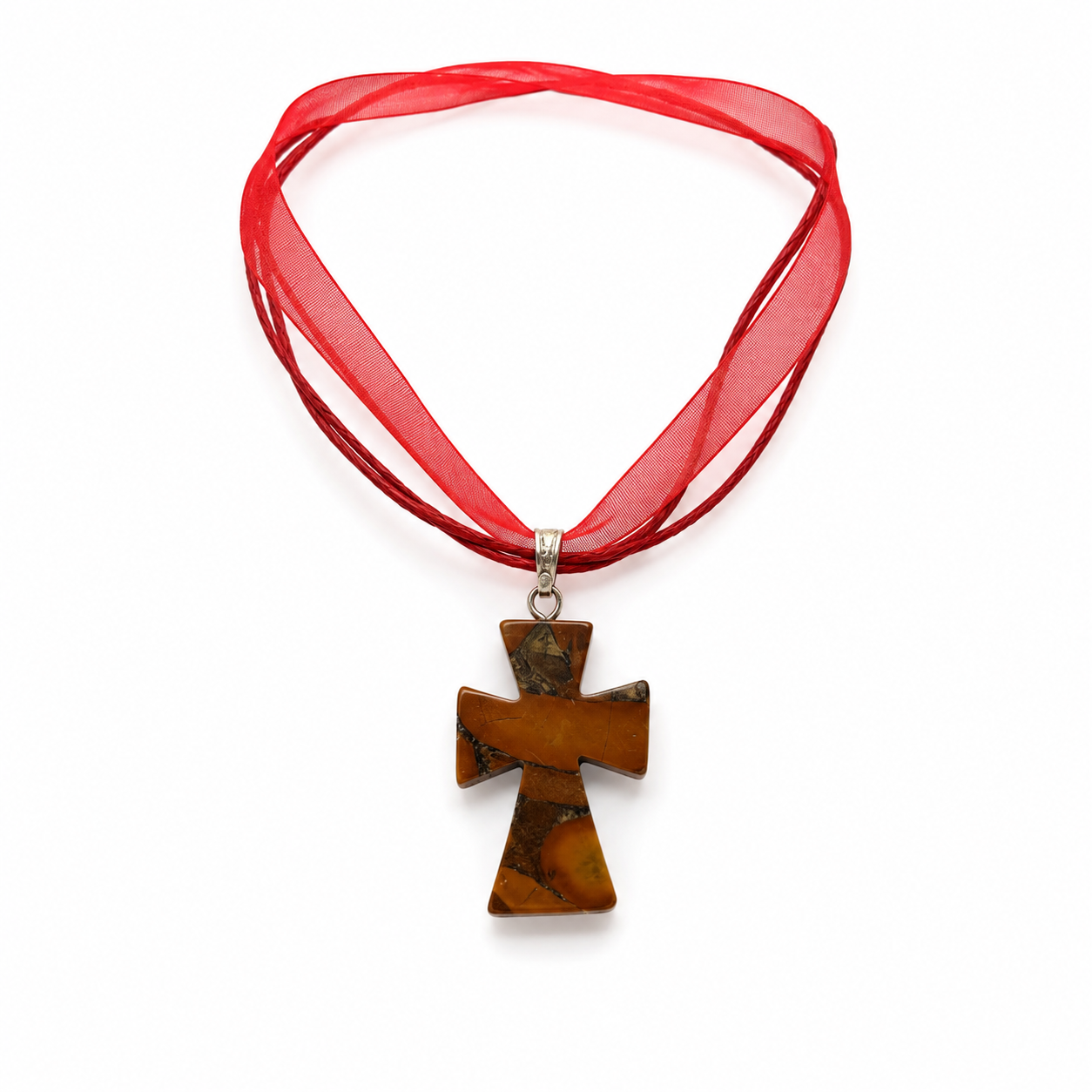 Brown Cross Necklace
