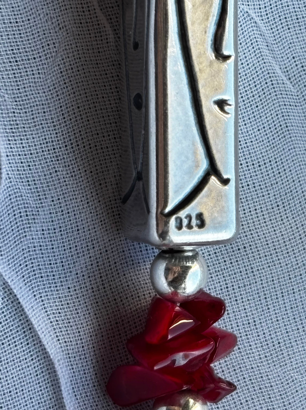 Picasso style red cats eye bracelet