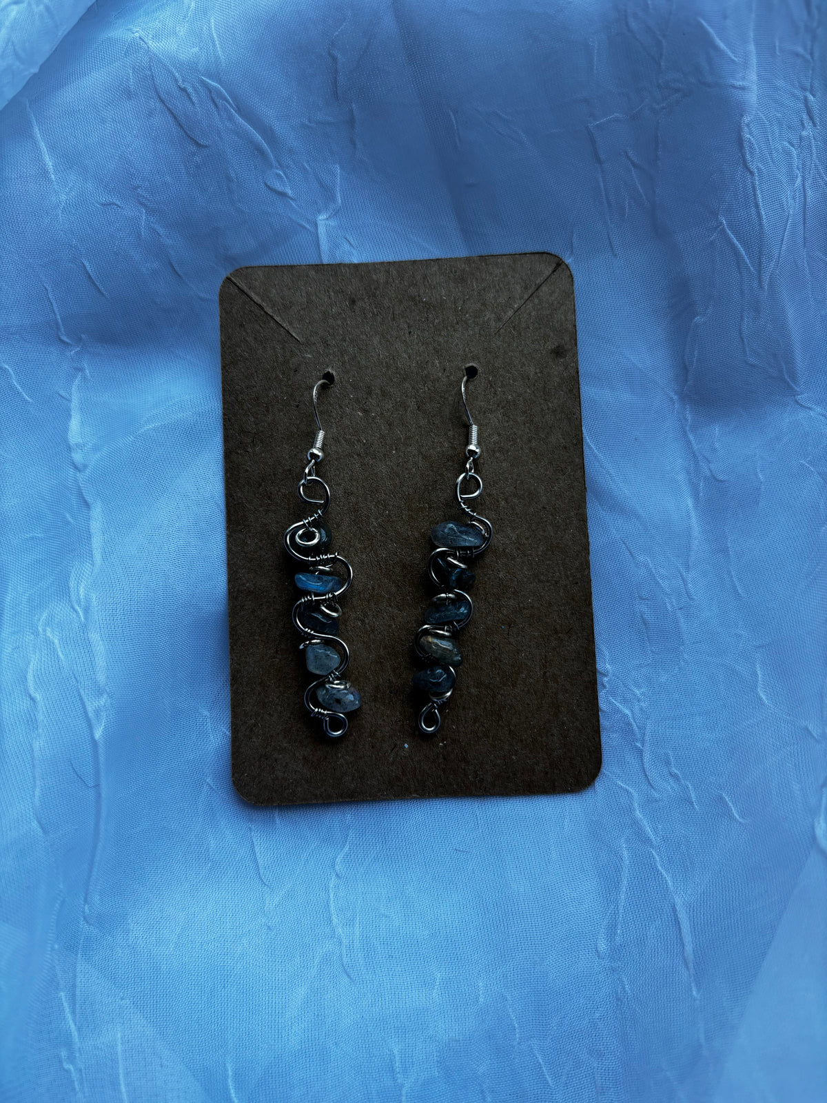 Expansion - Labradorite Wire Wrapped Earrings