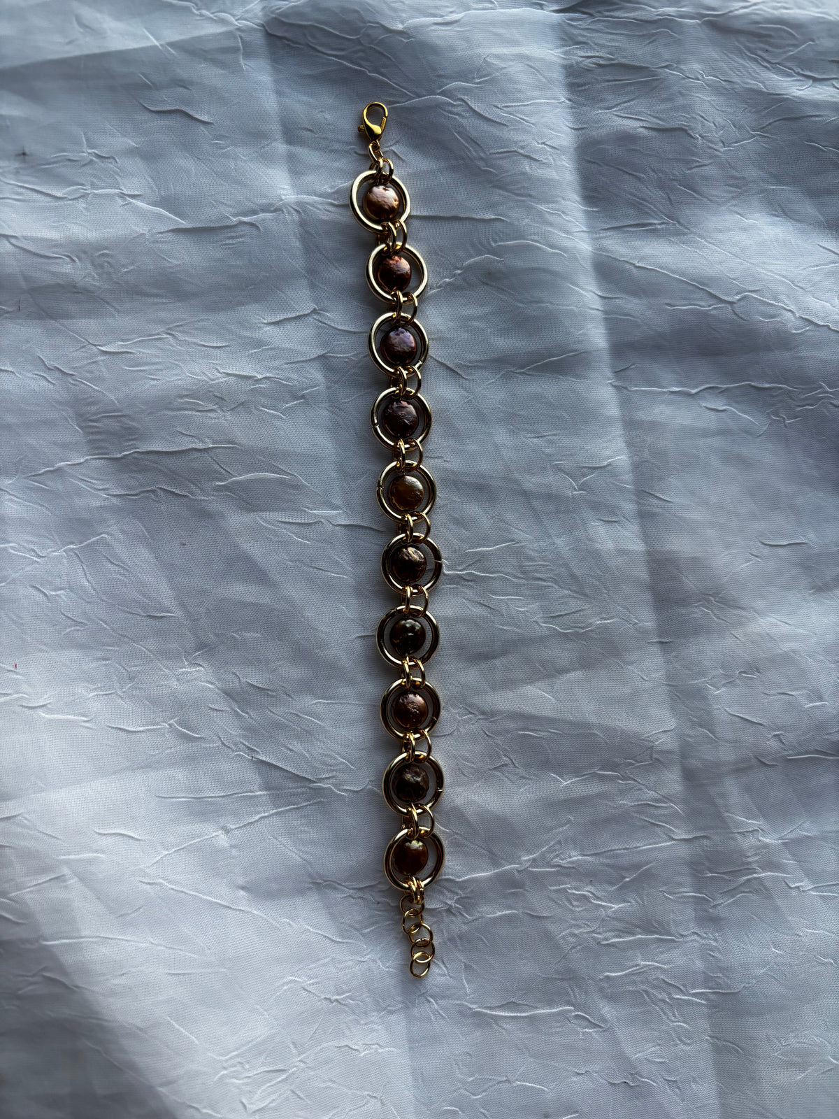 Golden Hour | Bronze Freshwater Pearl & Gold-Tone Bracelet