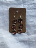 Crimson Orbit | Handmade Red Jade Earrings