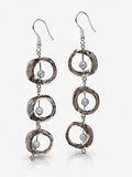 Handmade Abstract Amethyst Statement Earrings