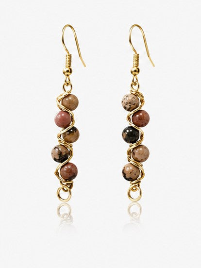 Handmade Rhodonite Earrings