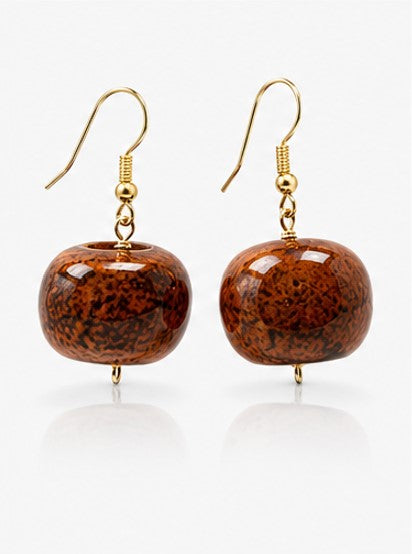 Orange Ceramic Earrings