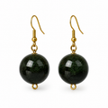 Green and Black Ceramic Earrings