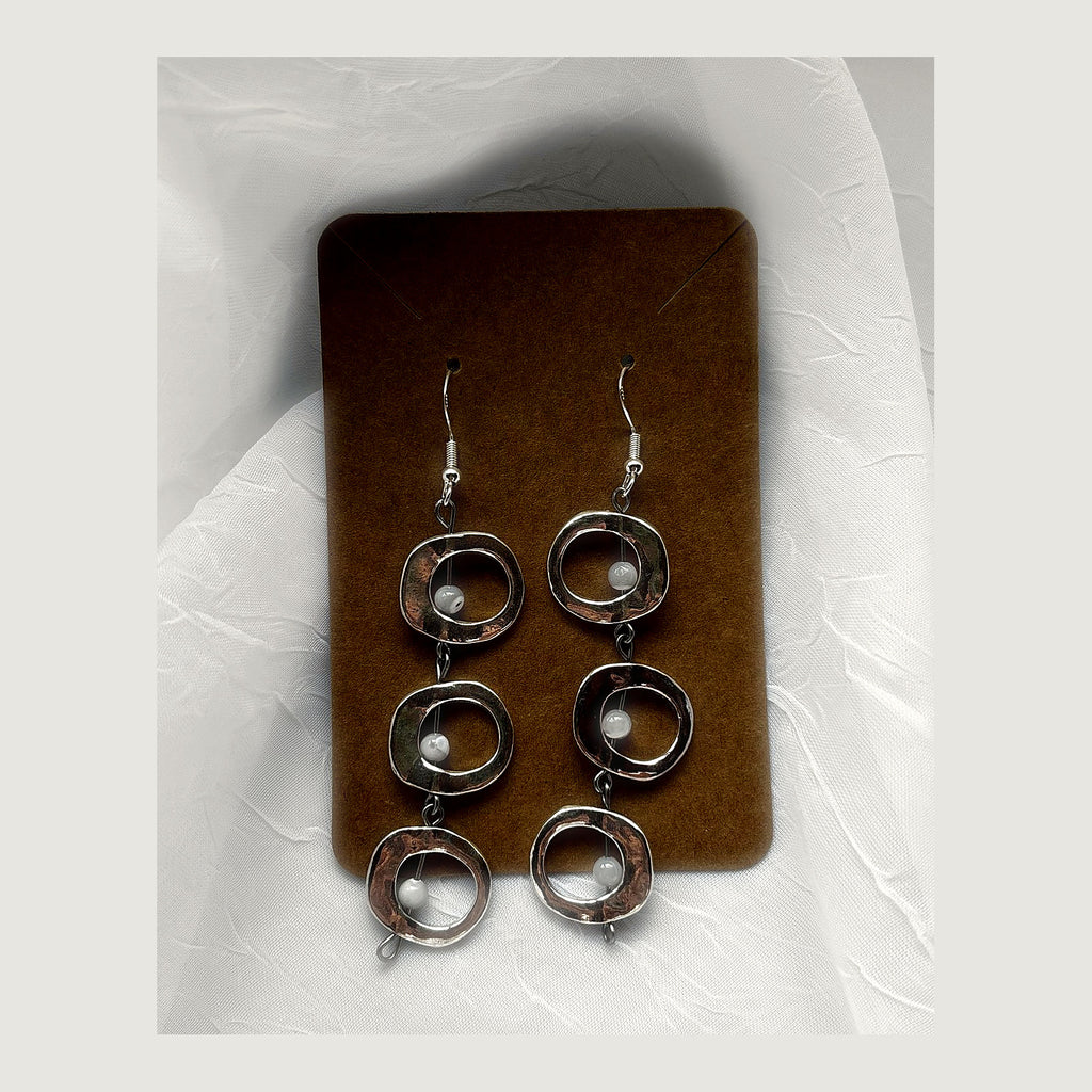 Handmade Mother Of Pearl Statement Earrings