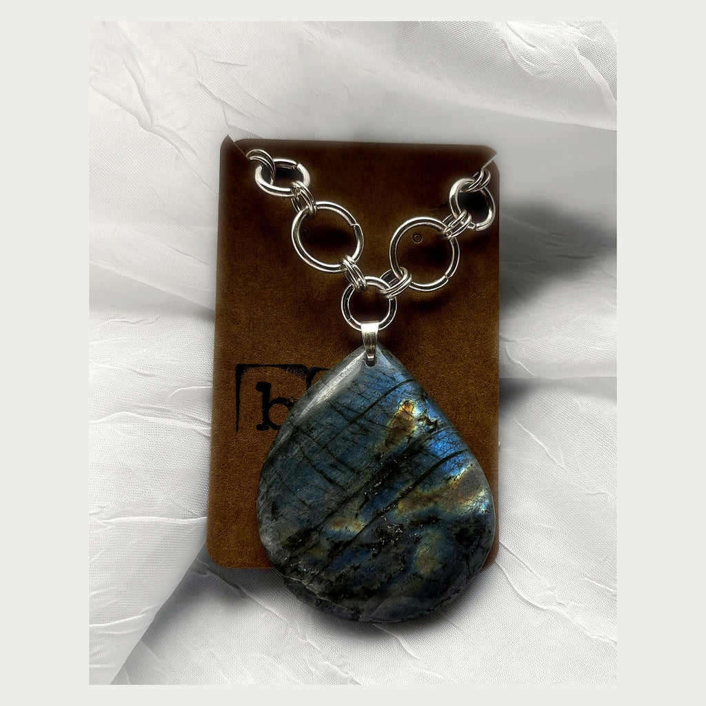 Handmade Labradorite Statement Necklace