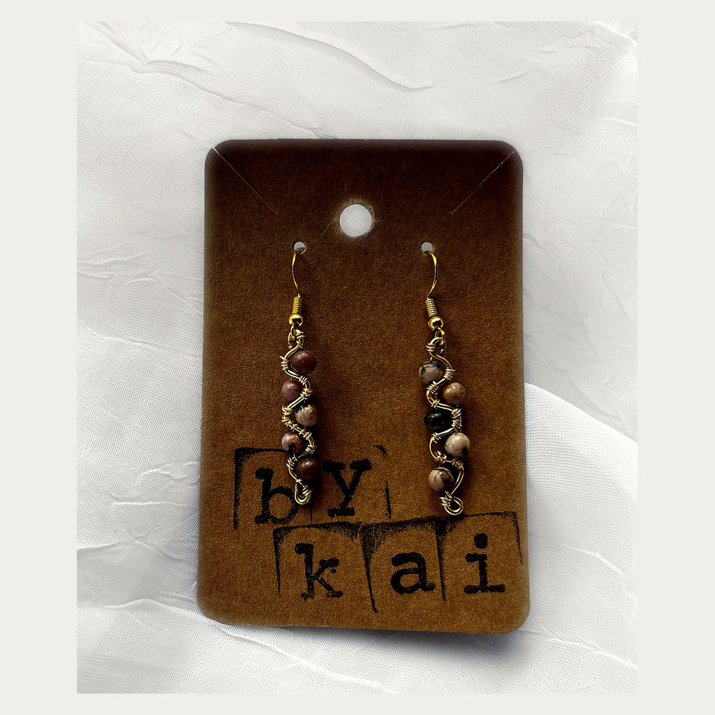 Handmade Rhodonite Earrings