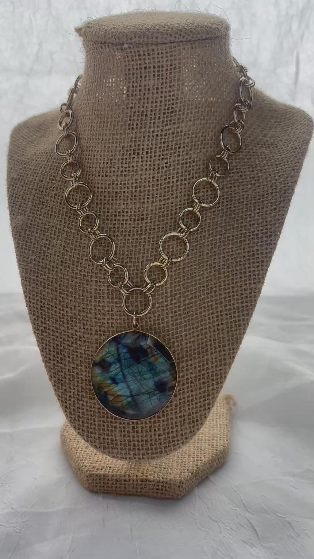 Handmade Labradorite statement Necklace