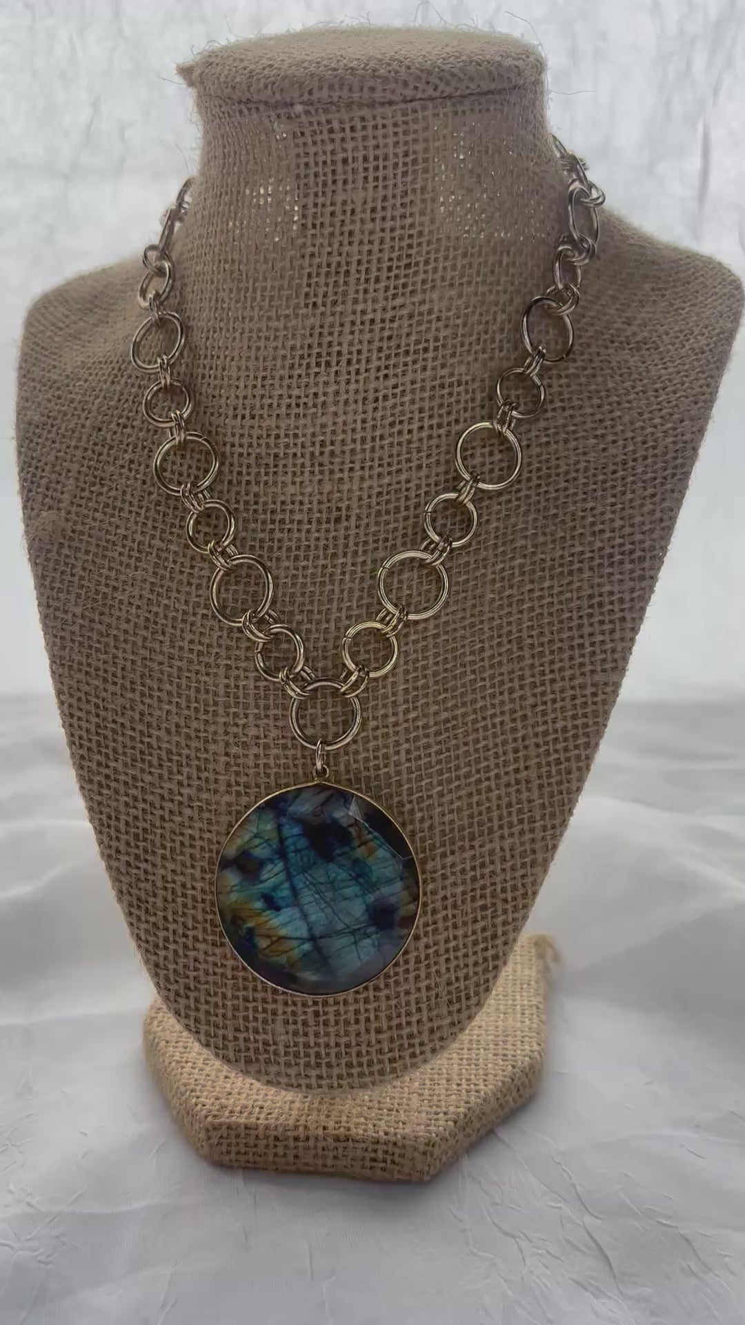 Handmade Labradorite statement Necklace